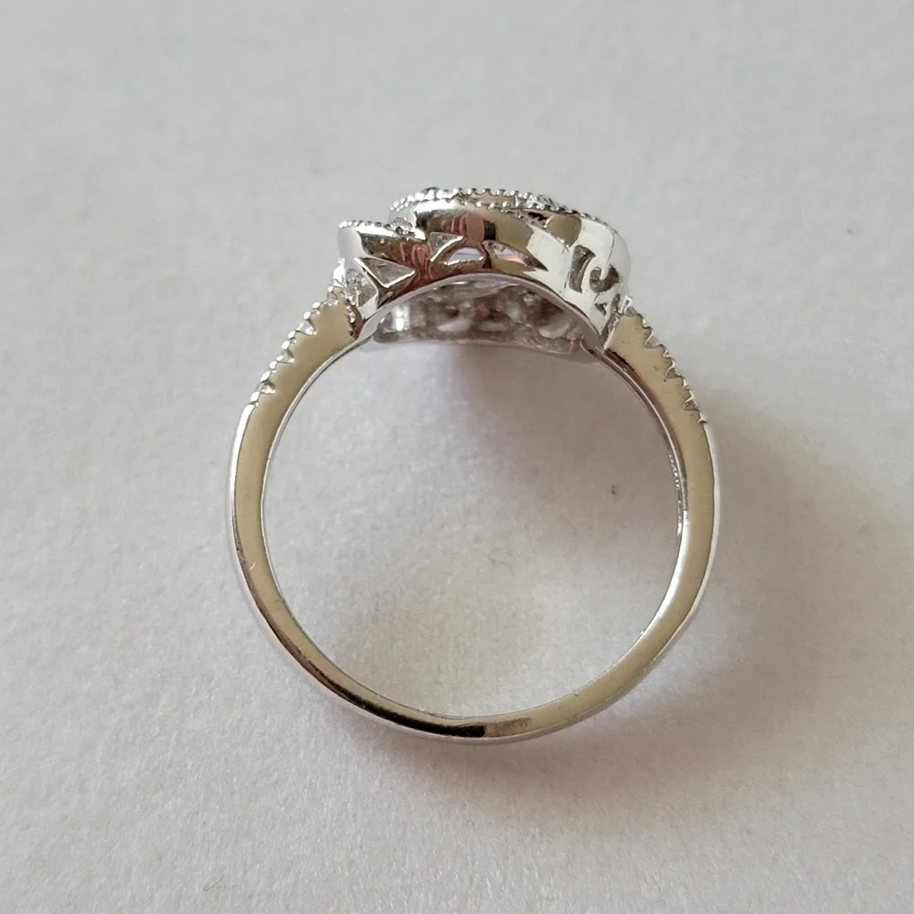 Floral Opal and Diamond Simulated Stone Ring | Fragrant Jewels